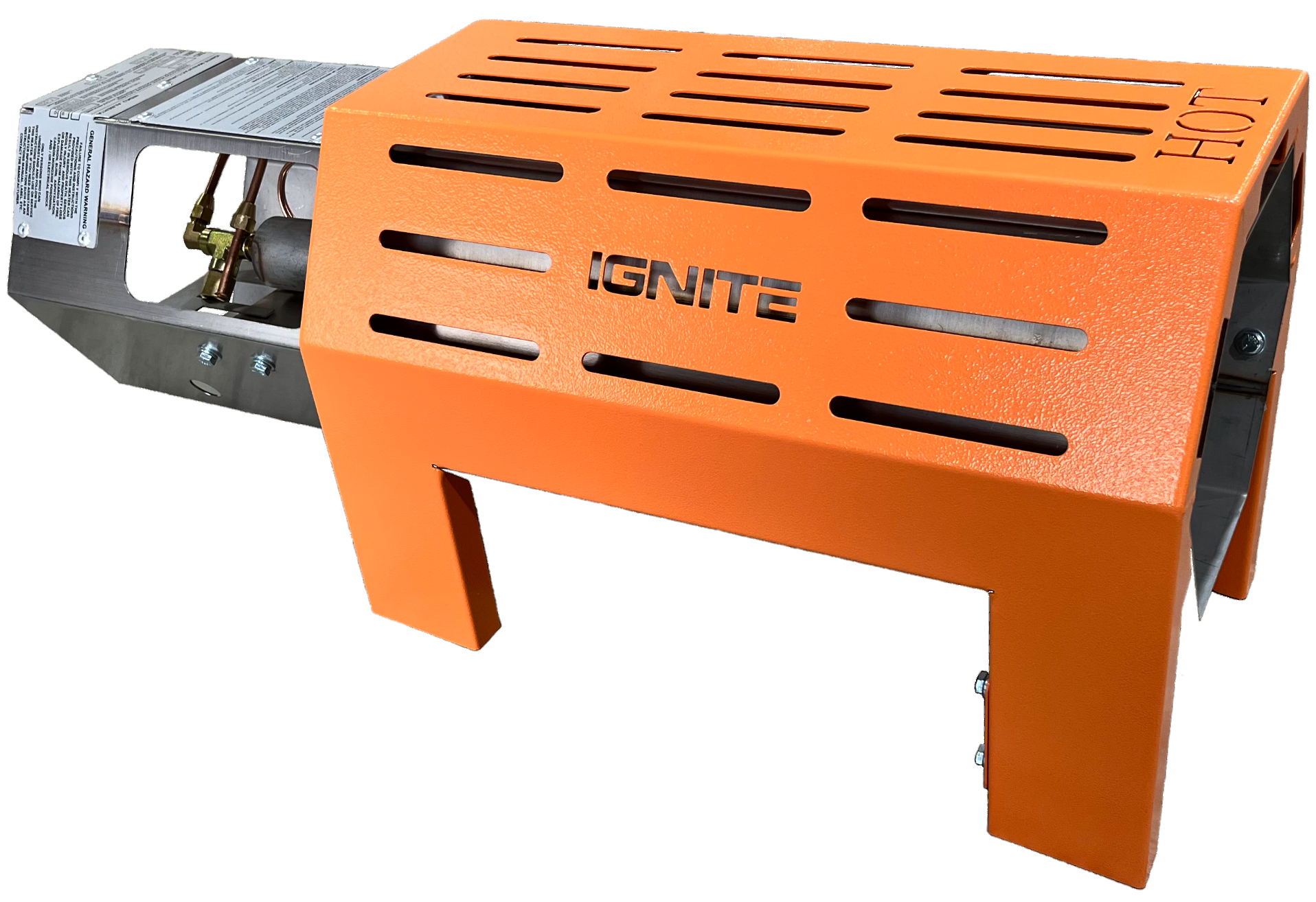Ignite H-375 portable direct-fired propane heater (coming soon) designed for efficient, high-output heating in tight spaces.