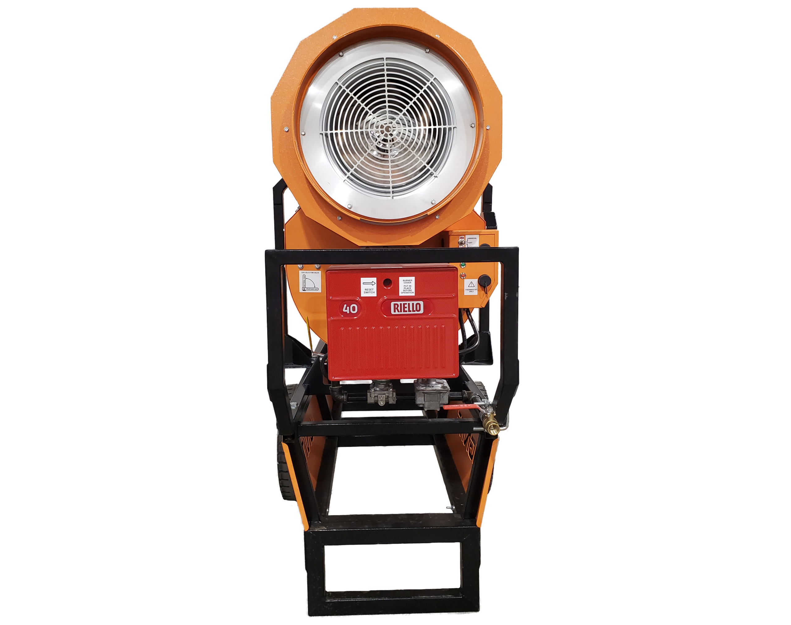 Ignite HD-200R indirect gas-fired dual-fuel heater delivering 200,000 BTU/Hr for clean, efficient propane or natural gas heating.